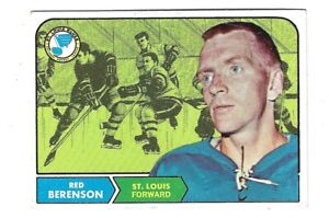 1968/69 Topps Hockey - Red Berenson #114 - EX+ Condition