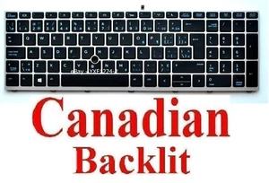 Keyboard for HP Probook 450 G5 455 G5 470 G5 - CA Canadian Backlit - Picture 1 of 2
