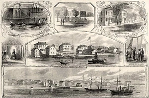 Cañoneras de la Guerra Civil USS Ottawa y McClellan en Beaumont Carolina del Sur de colección - Imagen 1 de 1
