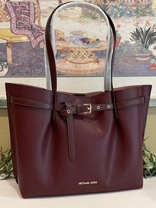 michael kors burgundy tote bolsa