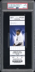 Derek Jeter 3.000th Hit - Full Ticket - 7.9.11 - Yankees - PSA 8 - CC Sabathia  - Bild 1 von 2