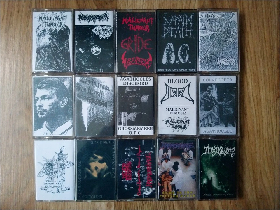 Tapes Lot: Haemorrhage Unholy Grave Agathocles Napalm Death AxCx Blood Exhumed - Image 1 of 1