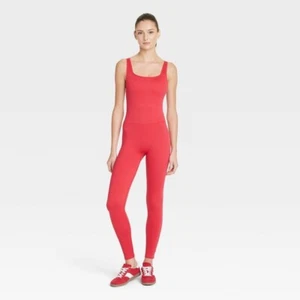 Women's Square Neck Seamless Active Bodysuit - All In Motion RED - XS - M20 - Picture 1 of 3