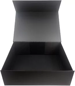 TT Black Gift Box Magnetic Luxury Gift Box with Shredded Paper - Picture 1 of 15