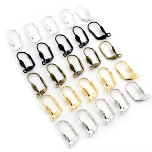 11x17mm Leverback Earrings Hooks Blanks Clasps Wire Jewellery Findings Fittings - Picture 1 of 8
