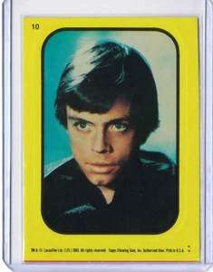 Topps Star Wars Return of the Jedi Sticker Luke Skywalker #10 Yellow - Picture 1 of 2