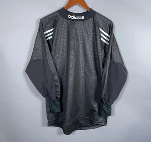 adidas Snakeskin Pattern Soccer Goalie Jersey Adult Small Black Long Sleeve 90s - Picture 1 of 10