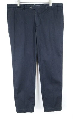 Hackett Sanderson Hombres Pantalones UK44L Azul Marino Chino Bajo Talle Elástico - Imagen 1 de 4
