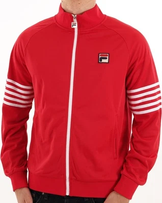 Fila Vintage 5 Stripe Track Top Red/White - Image 1 of 4