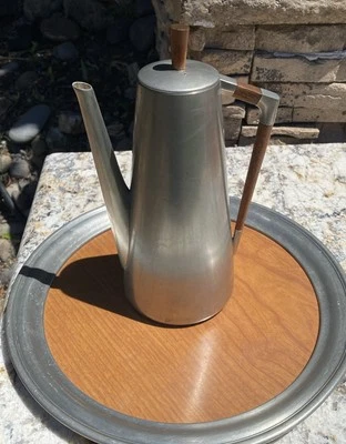 Juego de té de peltre Royal Holland KMD Daalderop Mid Century MCM Foto 1 de 4