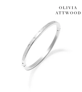 Abbott Lyon Symbols /Initials S Bangle - Silver-  Brand New in Box S/M RRP £89 - Picture 1 of 18
