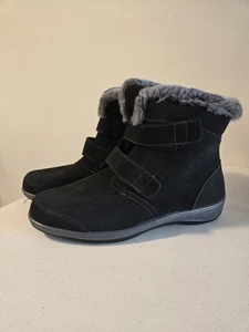 Stivaletto pantofole Orthofeet Florence donna nero scamosciato cinturino taglia 11,5 - Foto 1 di 6