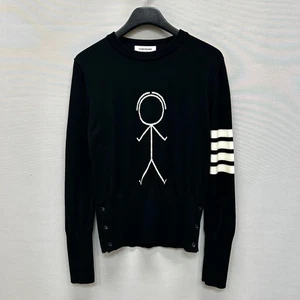 Thom Browne Intarsia Diagonal Band Wool Knit 77 148449586 - Picture 1 of 8