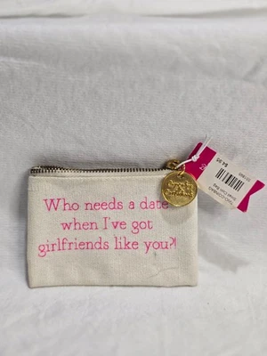 NUEVO CON ETIQUETAS Cupcakes y Cartwheels Lona Monedero Portatarjetas de Regalo "Bebida/Amigo" Foto 1 de 4