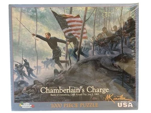 Chamberlains Charge Battle Gettysburg 1000 Teile Bürgerkrieg 24x30 Puzzle USA Neu - Bild 1 von 3