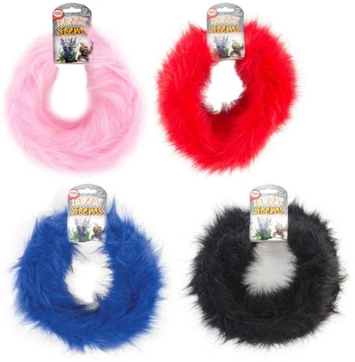 Assorted Color Fuzzy Craft Stems 9' Pink, Red, Blue, Black - Image 1 of 4