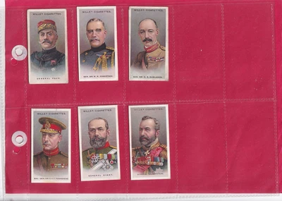 WILLS - ALLIED ARMY LEADERS - 1917 - 6 CARDS - Image 1 of 2