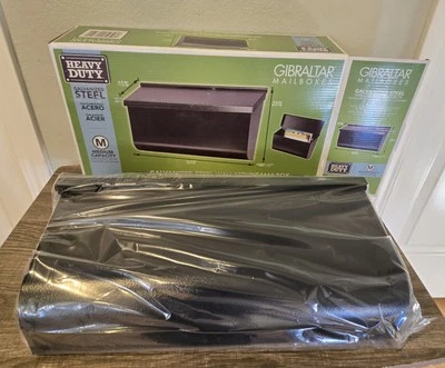 Gibraltar Mailboxes Woodlands Medium Capacity Textured Black Galvanized Steel  - Image 1 of 4