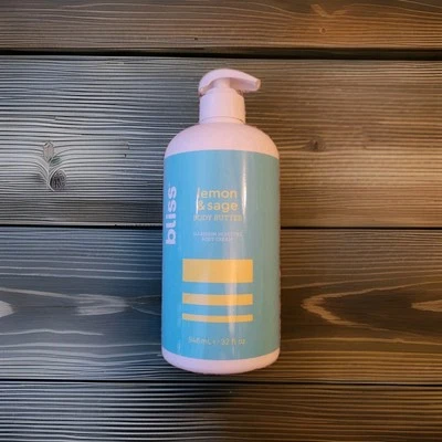 Crema corporal Bliss Lemon & Sage Jumbo Pump 32 oz máxima humedad crema corporal nueva Foto 1 de 4