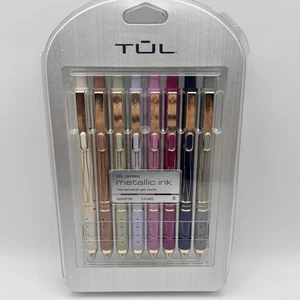 TUL GL Serie Einziehbare Gelstifte 0,8 mm Metallic Tinte Limitierte Auflage Goldlinien 8er-Packung - Bild 1 von 8