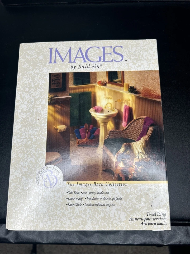 Baldwin Laguna Premium Towel Ring Polished Brass & Chrome