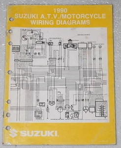 1990 SUZUKI Motorcycle and ATV Electrical Wiring Diagrams Manual 90 "L" Models - Bild 1 von 2