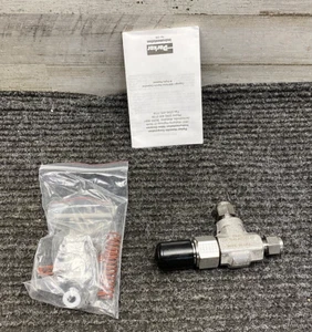 Válvula de alivio 1/4 tubo 316ss (25-50 psi ajustable Crack) Parker 4A-RL4A-KZT-SS-KB - Imagen 1 de 5
