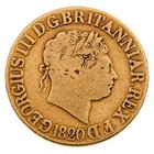 1820 Grande-Bretagne 1 Souverain Or Pièce de Monnaie King George III Km #674