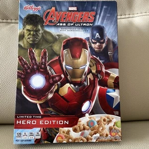 Caja de cereales Kellogg's Marvel Avengers “Age of Ultron” 2016 coleccionable sin abrir - Imagen 1 de 9