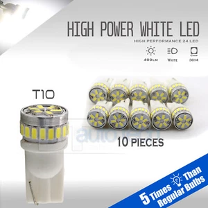 10X High Power 6000K White T10 921 Interior/License Plate SMD LED Light Bulbs - Picture 1 of 4