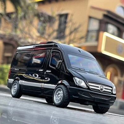 1:32 Alloy Mercedes-Benz Sprinter 316 MPV Van Car Sound&Light Kid Gift Toys - Image 1 of 4