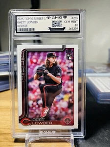 2025 Topps Series 1 Rhett Lowder Rookie GMG Graded 10 Gem Mint 💎 RC #205 - Picture 1 of 1