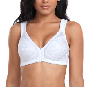 Soutien-gorge de posture à fermeture avant pour femmes couverture complète soutien arrière sans fil non rembourré - Photo 1/36