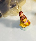 Vintage 2004 Villas Collectibles Holiday Time Woman w/ Flowers Poly Figurines