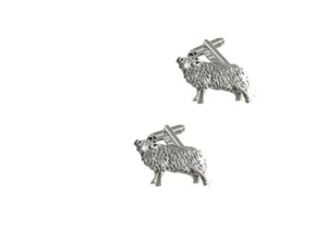 pp-a36 Sheep Cufflinks English Pewter handmade gift box jewellery - Picture 1 of 1