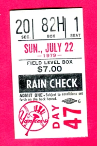 LAST ONE! MUNSON LAST YS HIT-7/22/79 YANKEES DANDY MASCOT MLB DEBUT TICKET STUB - Picture 1 of 1