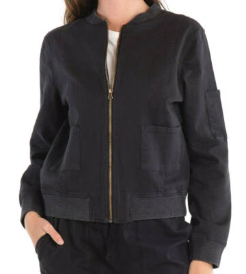 Abrigo Chaqueta Bombardero Priya Negra Algodón FRESH PRODUCTION NUEVO CON ETIQUETAS S L 1X 98$ Foto 1 de 4