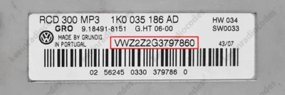 ✅VW RADIO DEKODIEREN PIN CODE ALPHA BETA DELTA GAMMA NAVIGATION PREMIUM RCD RNS✅ - Bild 1 von 4