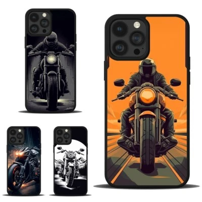 Case black gray Motorcylce For iPhone 6 7 8 11 12 13 14 15 pro max - Image 1 of 4