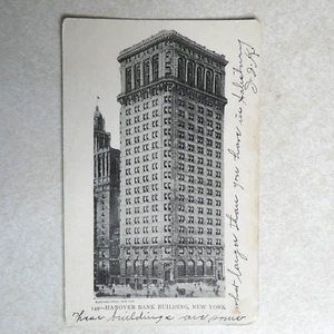 Hanover National Bank New York Antique Postcard G2107 - Foto 1 di 2