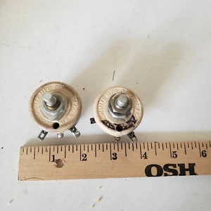 2 OHMITE REÓSTATO Modelo H 1000 OHMIOS 1K OHMIOS, 2.7K OHMIOS POTENCIÓMETROS Probados - Imagen 1 de 7