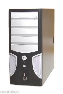 ATX Black Midi Tower chassis / case. free 350W PSU. WT-GD07. KM4021B - Image 1 of 4