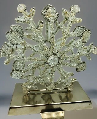 RARO De Colección 3D Anthropologie Hielo Copo de Nieve Medias Juego De 2 Cuentas Vacaciones Foto 1 de 4