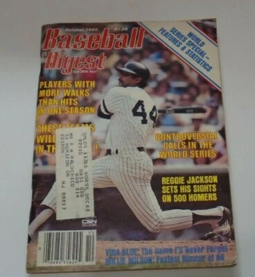 Baseball Digest October 1980 Reggie Jackson New York Yankees MR. October Foto 1 de 2