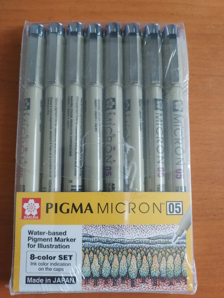 Pigma Micron Archival Ink 8 Pen Set 05 - Image 1 of 1