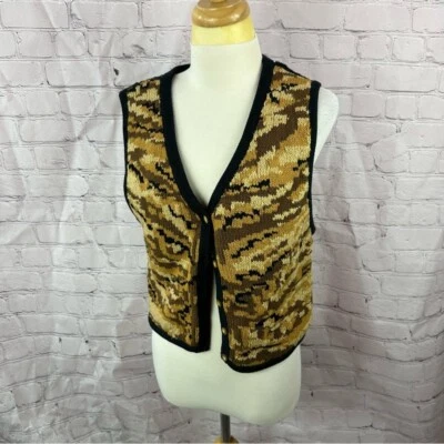 Chaleco Suéter Vintage LIZ Wear 100% Algodón Talla Mediana Granny Core Foto 1 de 4