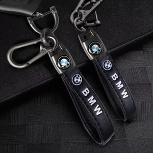 BMW Luxury Cuero Llavero Llavero Moderno Negro Reino Unido - Imagen 1 de 4