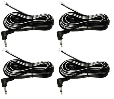 Lote de 4 cables de altavoz externo CB PA de repuesto de 12 pies de largo con enchufe mono de 3,5 mm Foto 1 de 2