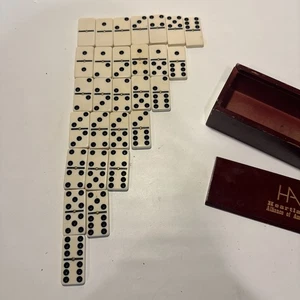 Vintage Dominoes Set From Heartland Alliance Of America Wooden Case - Picture 1 of 10