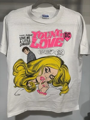 Camisa grande vintage de arte pop Young Love 1984 de DC Comics Foto 1 de 4